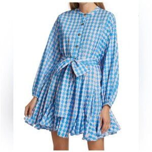 RHODE Emma Dress - S - Color-Blue/Pink